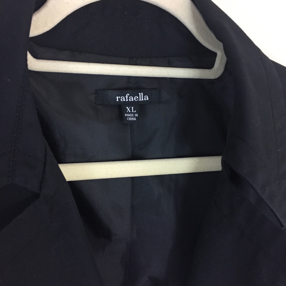 Rafaella black button up blazer spring jacket XL - Picture 3 of 8